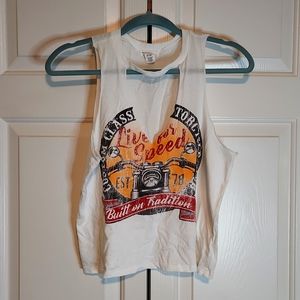 Cute Crop Top Cut-up Tee